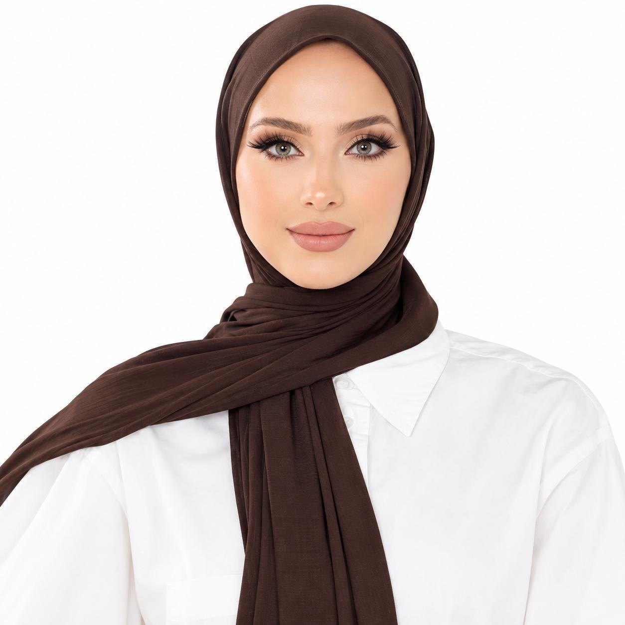 محجبة بحجاب قطن دبل سترتش
